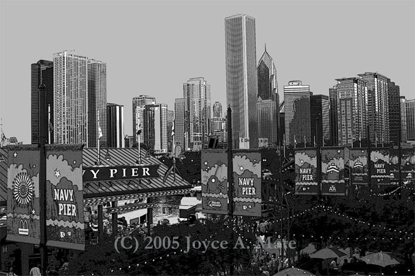 A July Night at Navy Pier, Chicago - A July Night at Navy Pier, Chicago ©2005 Joyce Mate